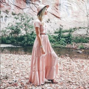 Auguste pink maxi summer dress size 6 US